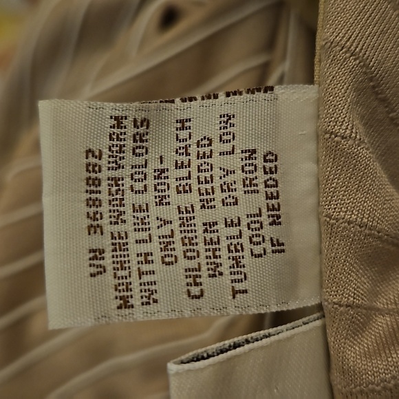 VTG MERONA Tan Vee Striped Button Down Shirt XL - Picture 8 of 8